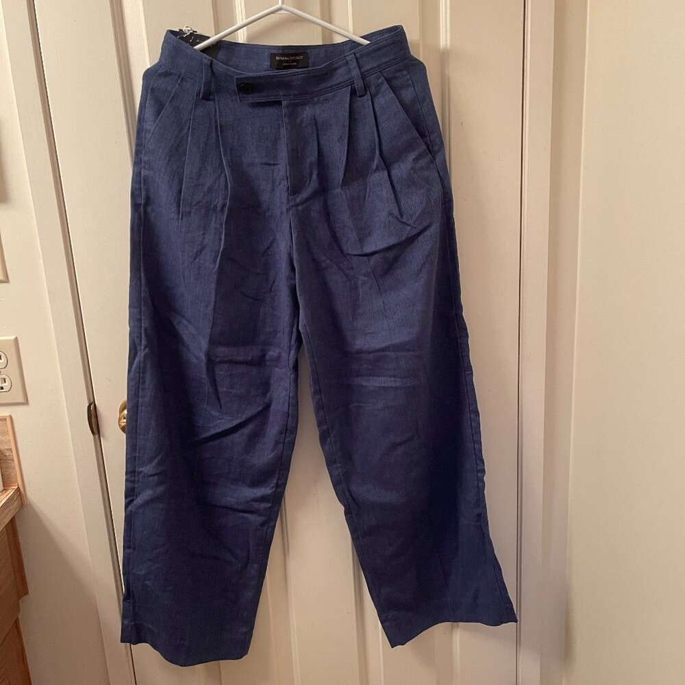 New Banana Republic Factory Linen-Blend Wide Leg Pants - Size 6 Petite